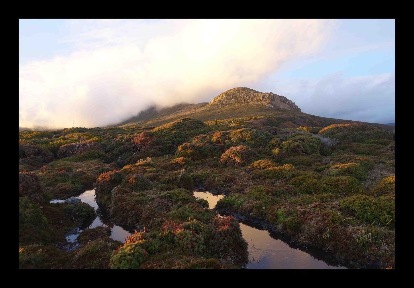 Cradle Mountain at dusk (May 2019) Framed Art Print