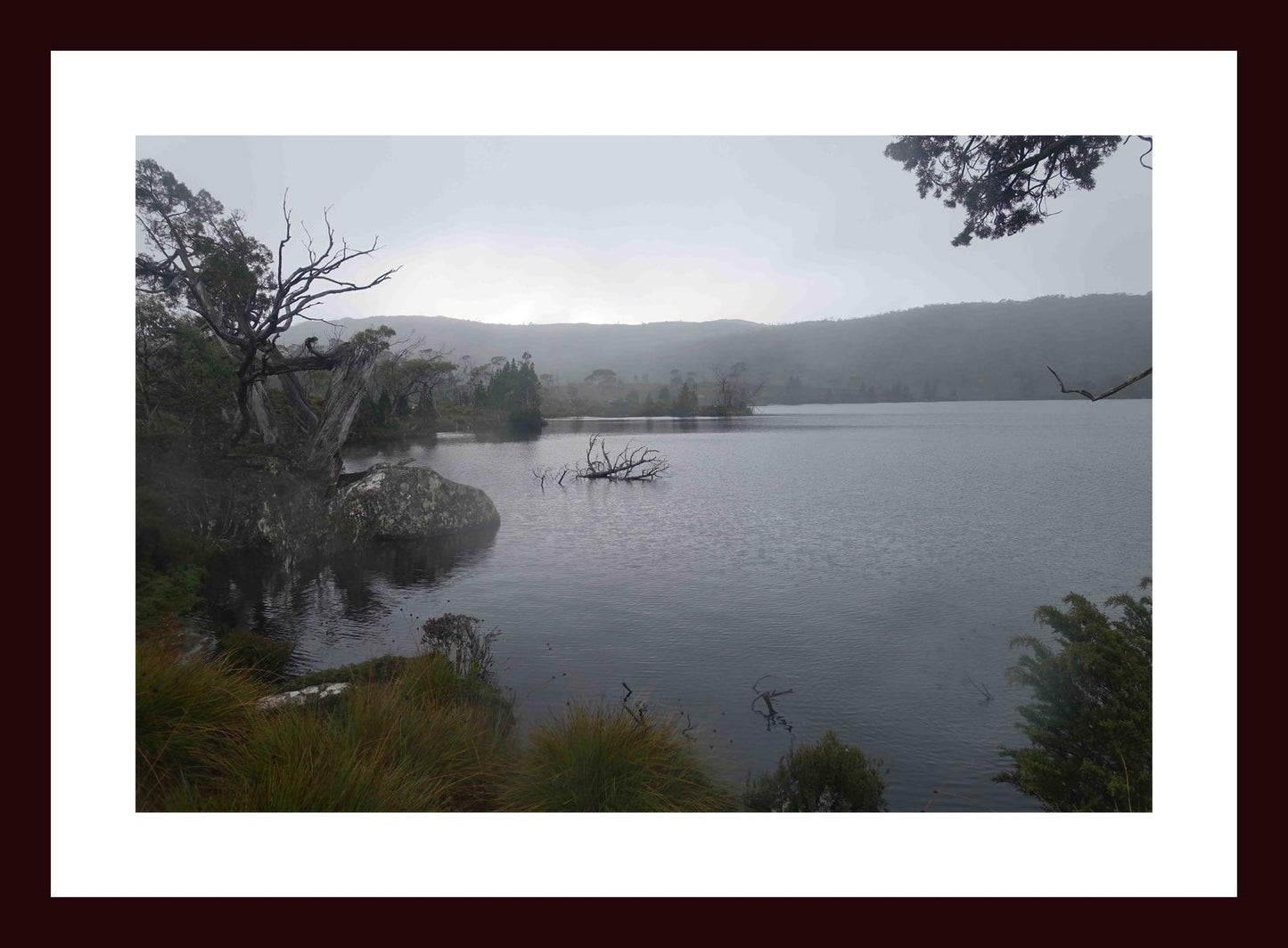 Lake Windermere on a cold, dark day (May 2019) Framed Art Print