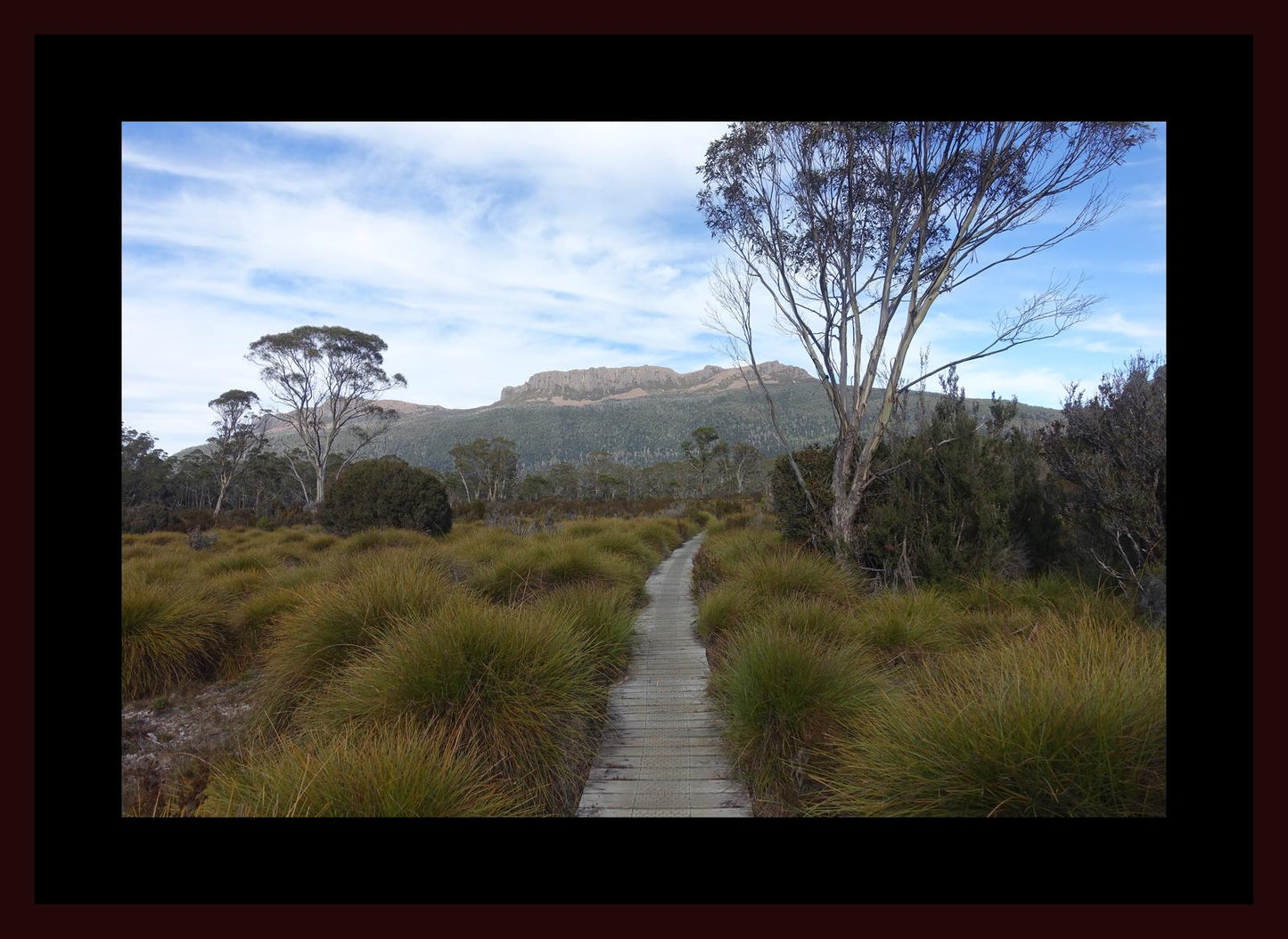 Mount Olympus from the Overland Track (Tasmania, May 2019) Framed Art Print