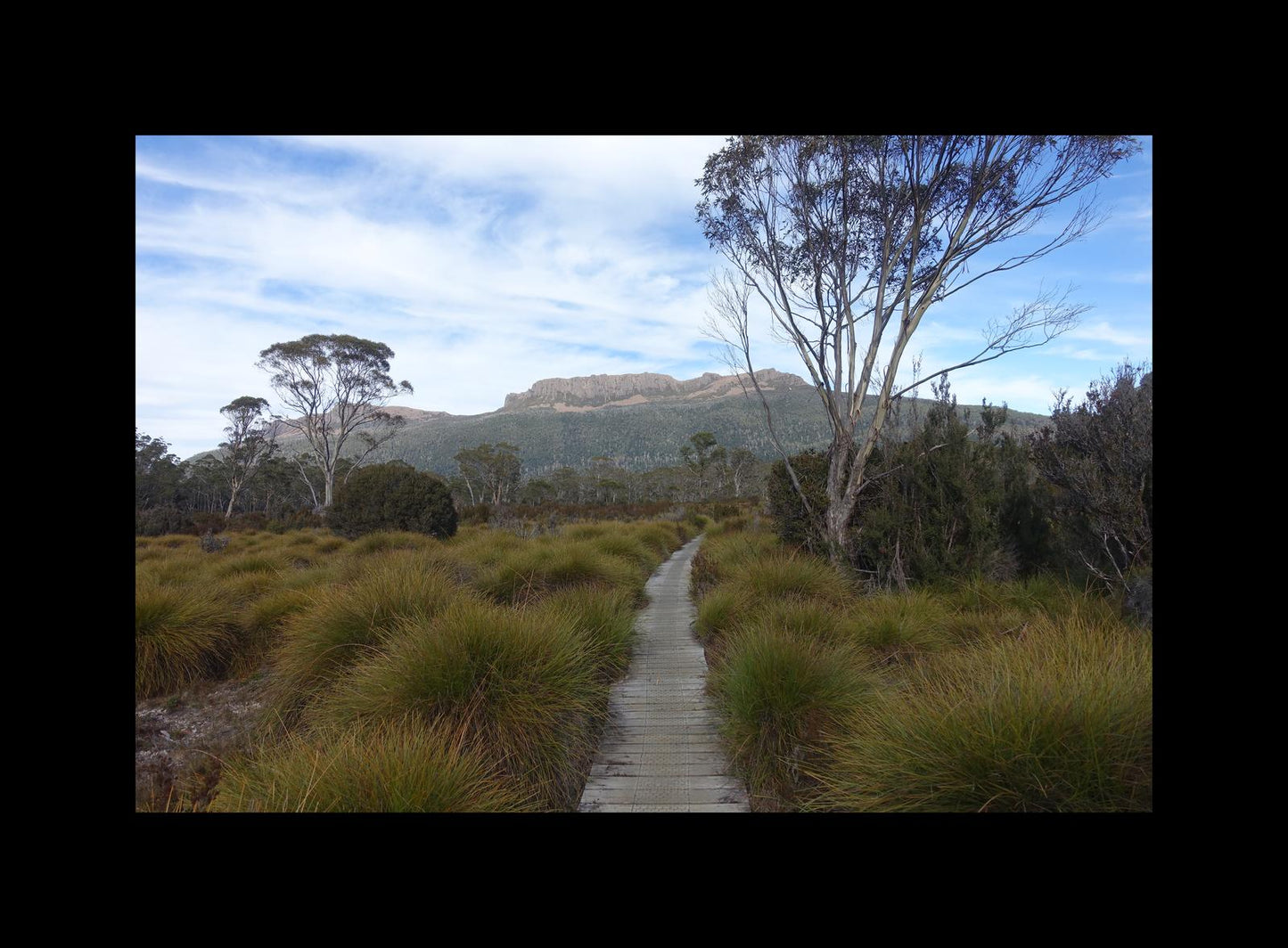 Mount Olympus from the Overland Track (Tasmania, May 2019) Framed Art Print