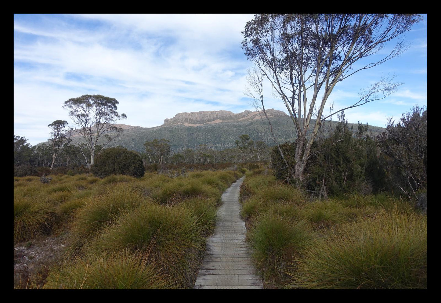 Mount Olympus from the Overland Track (Tasmania, May 2019) Framed Art Print