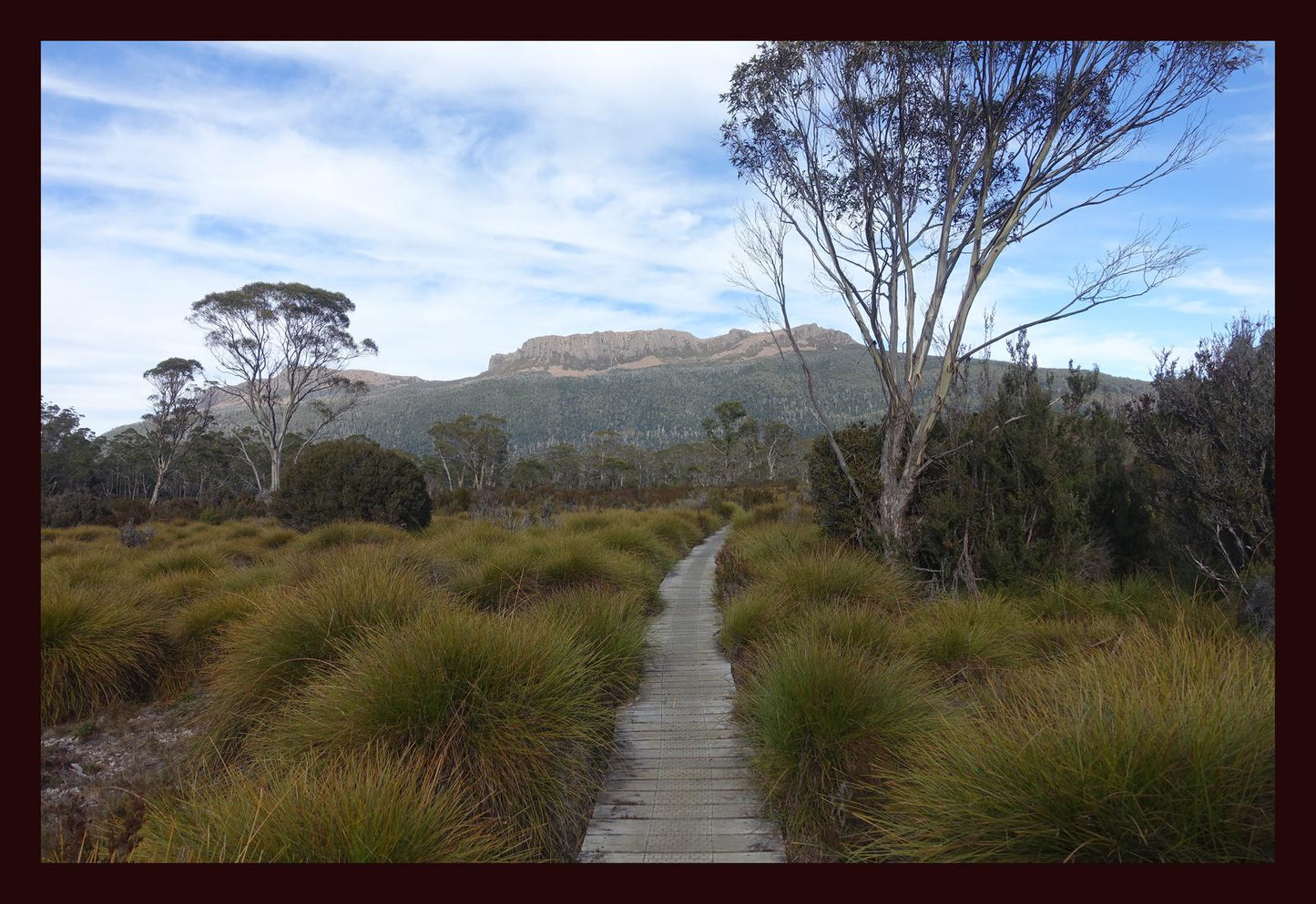 Mount Olympus from the Overland Track (Tasmania, May 2019) Framed Art Print