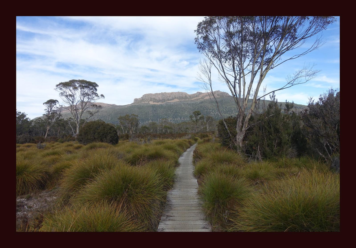 Mount Olympus from the Overland Track (Tasmania, May 2019) Framed Art Print