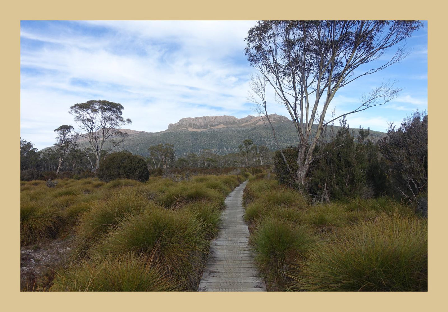 Mount Olympus from the Overland Track (Tasmania, May 2019) Framed Art Print