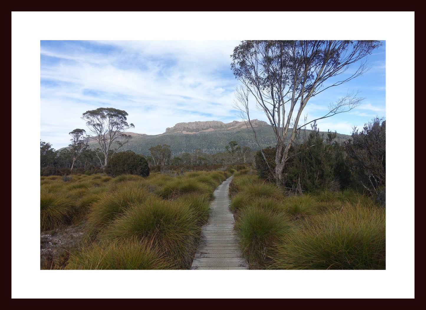 Mount Olympus from the Overland Track (Tasmania, May 2019) Framed Art Print