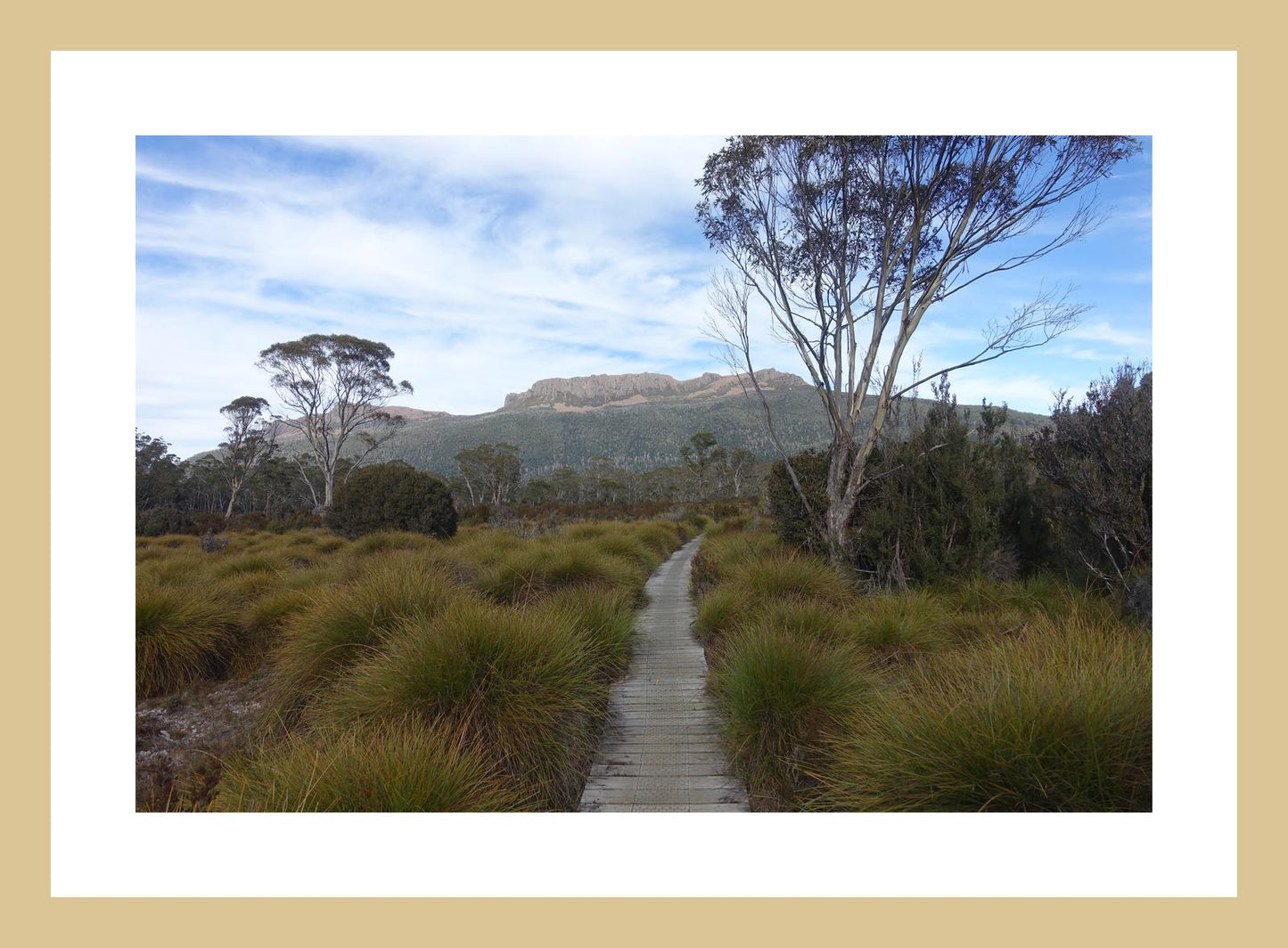 Mount Olympus from the Overland Track (Tasmania, May 2019) Framed Art Print