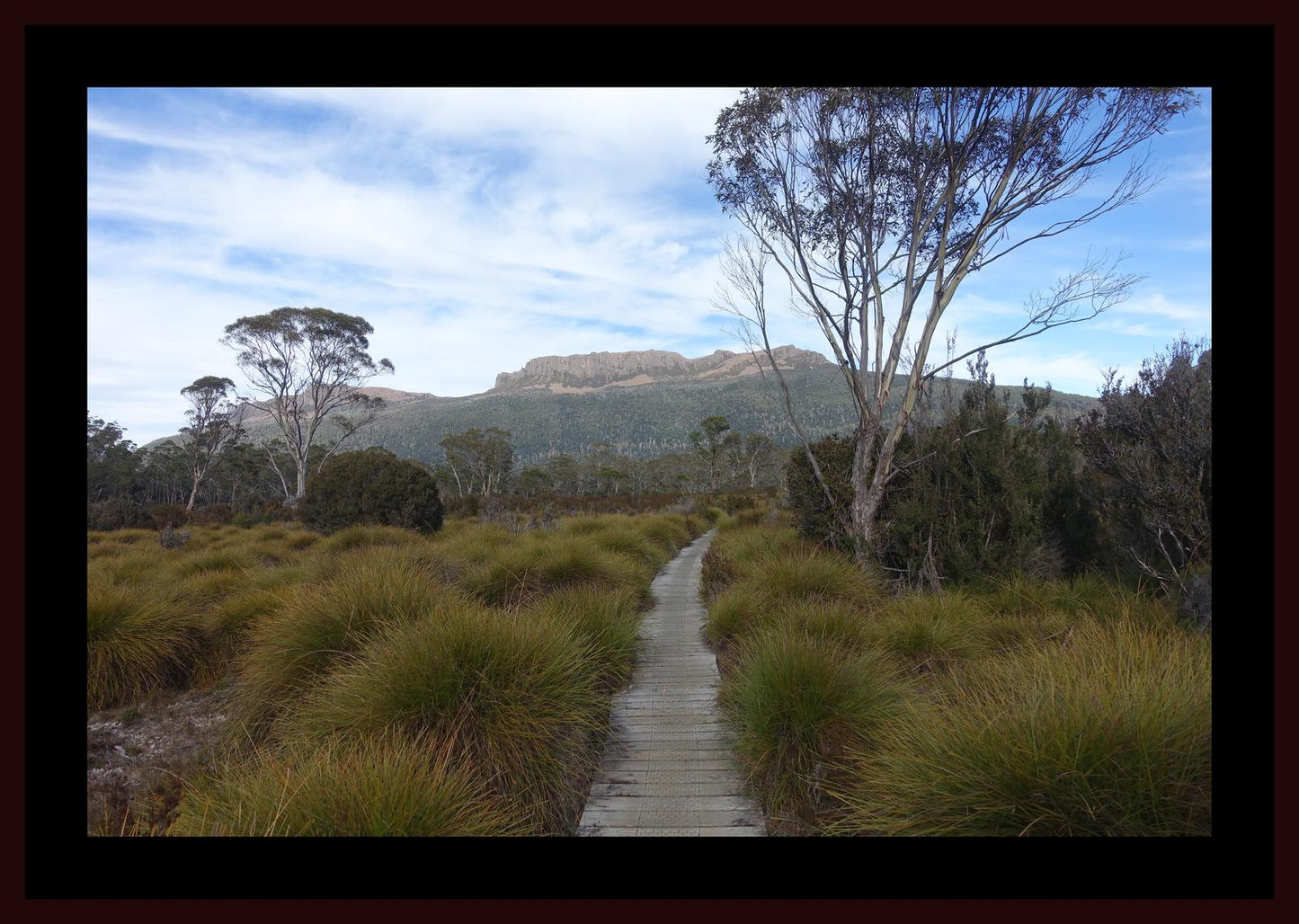 Mount Olympus from the Overland Track (Tasmania, May 2019) Framed Art Print