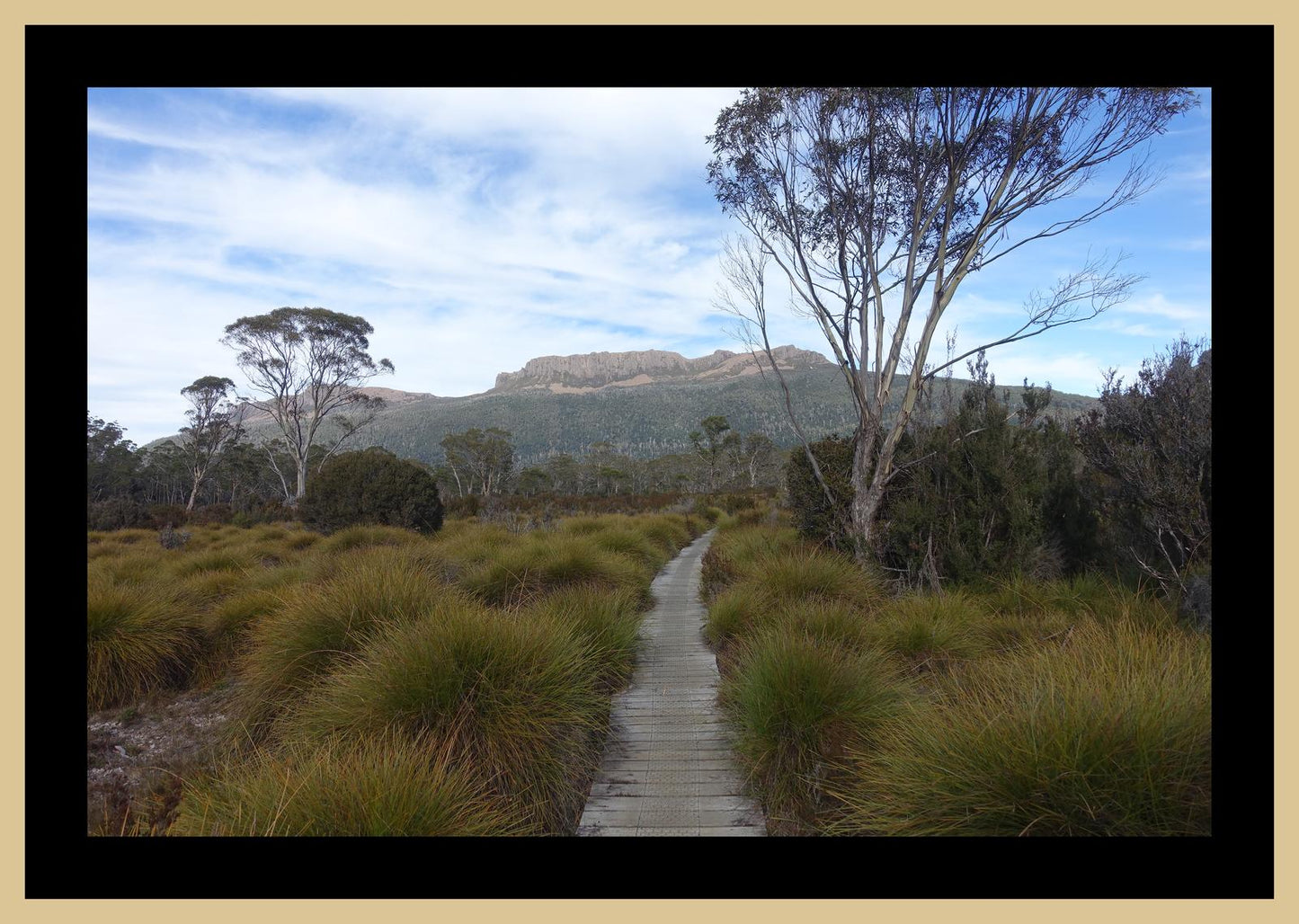 Mount Olympus from the Overland Track (Tasmania, May 2019) Framed Art Print