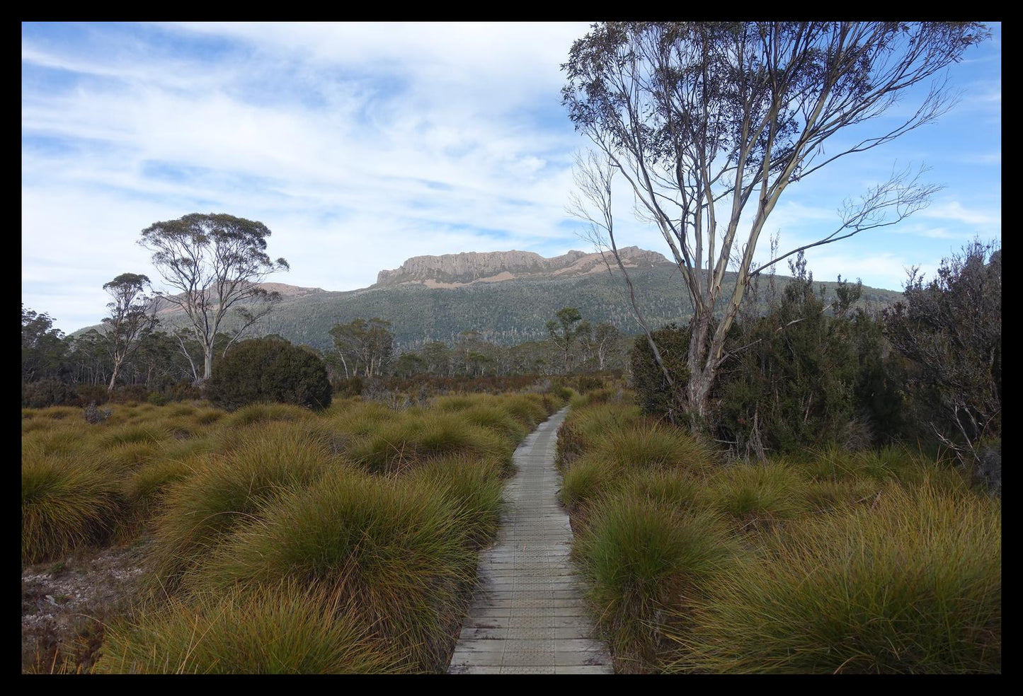 Mount Olympus from the Overland Track (Tasmania, May 2019) Framed Art Print