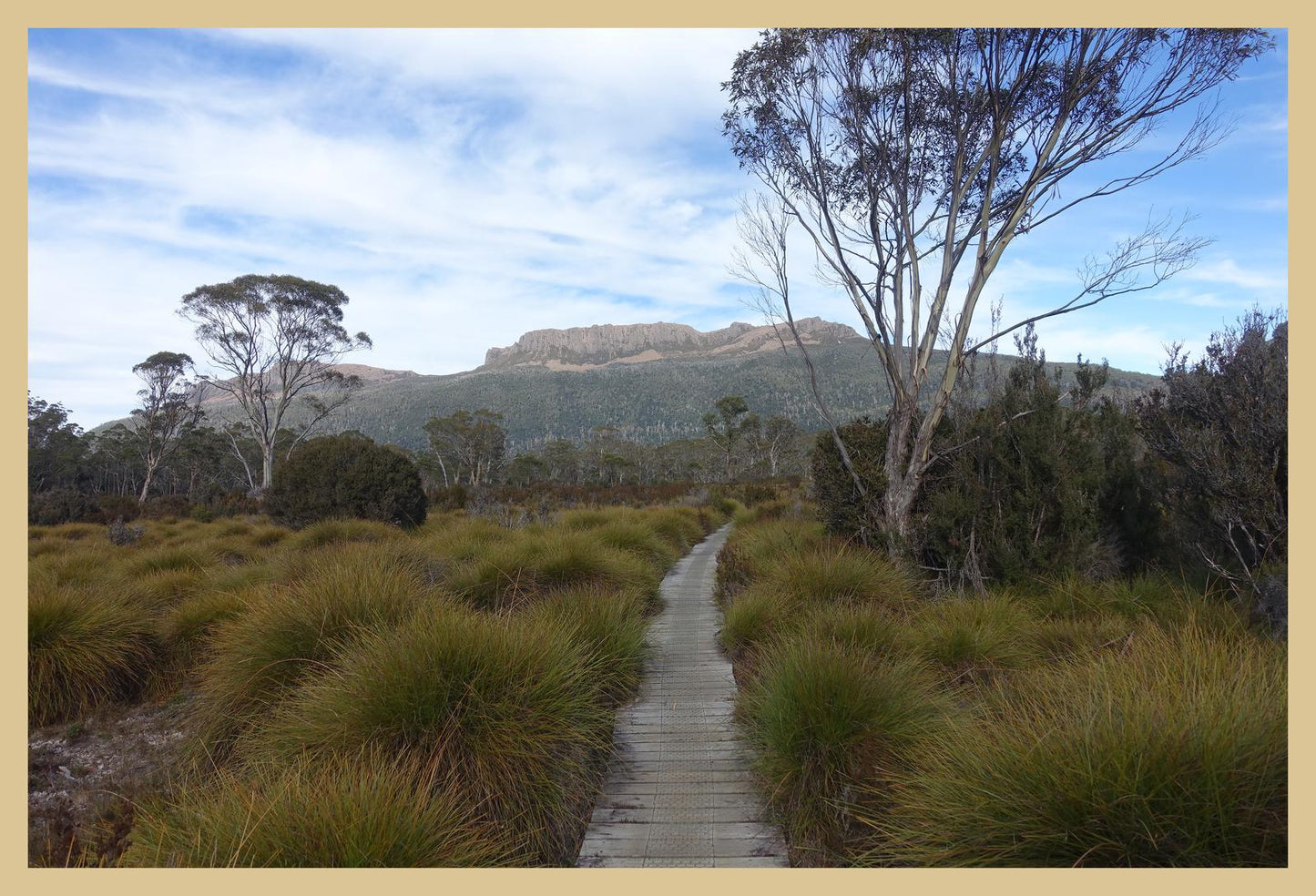 Mount Olympus from the Overland Track (Tasmania, May 2019) Framed Art Print