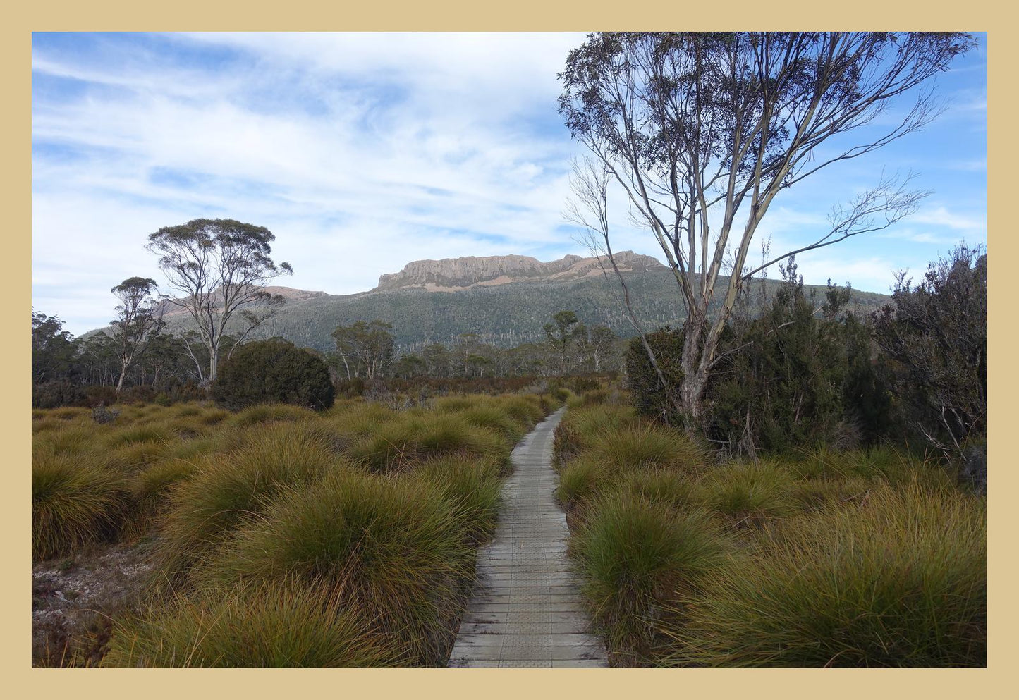 Mount Olympus from the Overland Track (Tasmania, May 2019) Framed Art Print