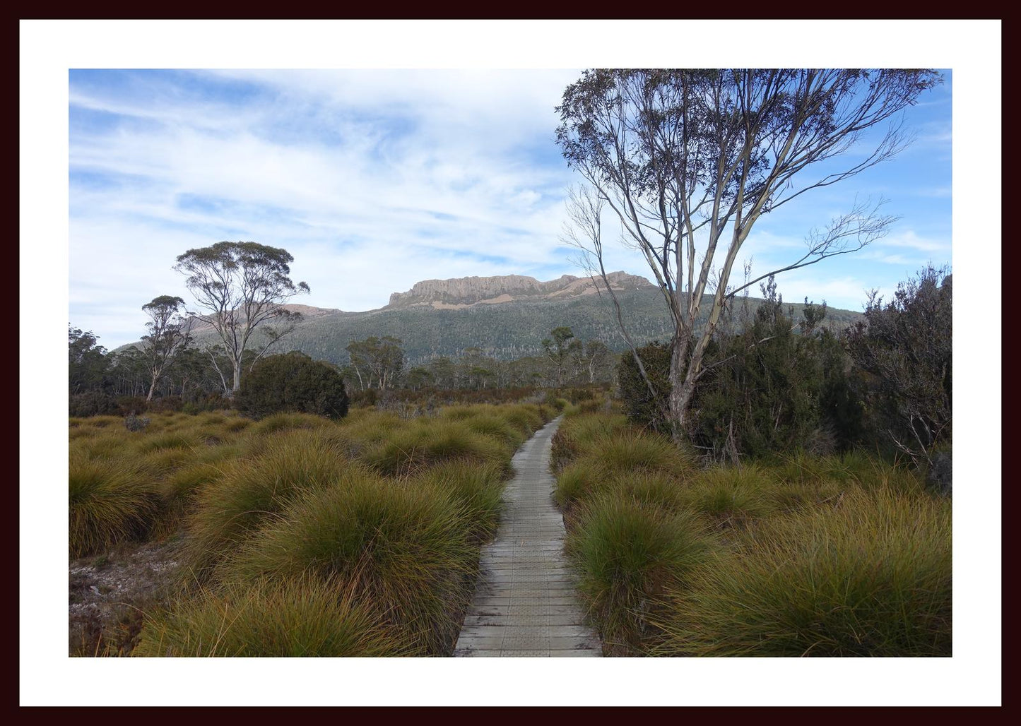 Mount Olympus from the Overland Track (Tasmania, May 2019) Framed Art Print