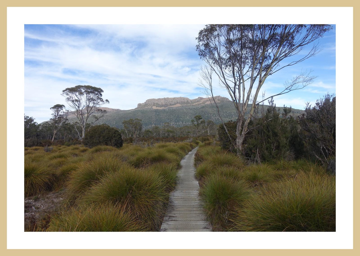 Mount Olympus from the Overland Track (Tasmania, May 2019) Framed Art Print