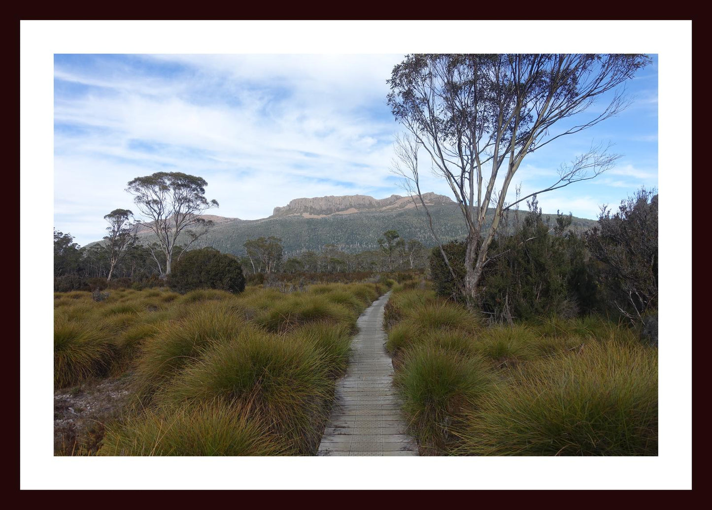 Mount Olympus from the Overland Track (Tasmania, May 2019) Framed Art Print