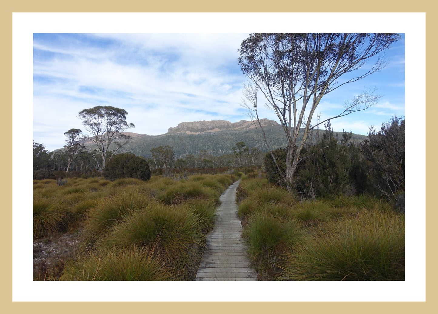 Mount Olympus from the Overland Track (Tasmania, May 2019) Framed Art Print