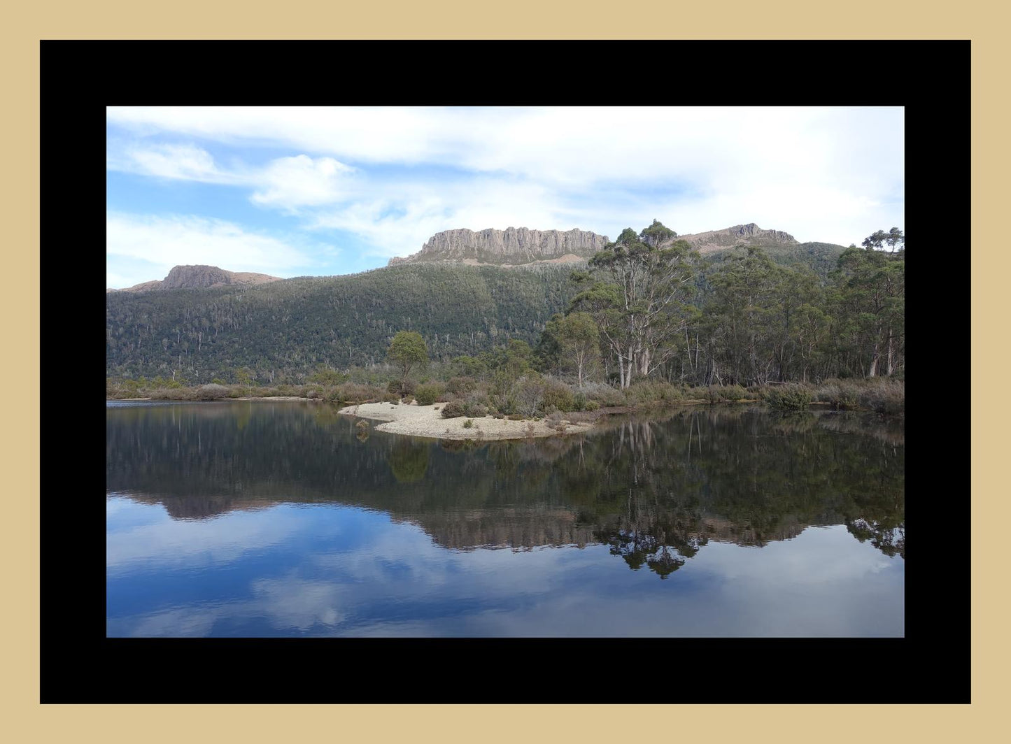 Lake St Claire and Mount Olympus (Tasmania, May 2019) Framed Art Print
